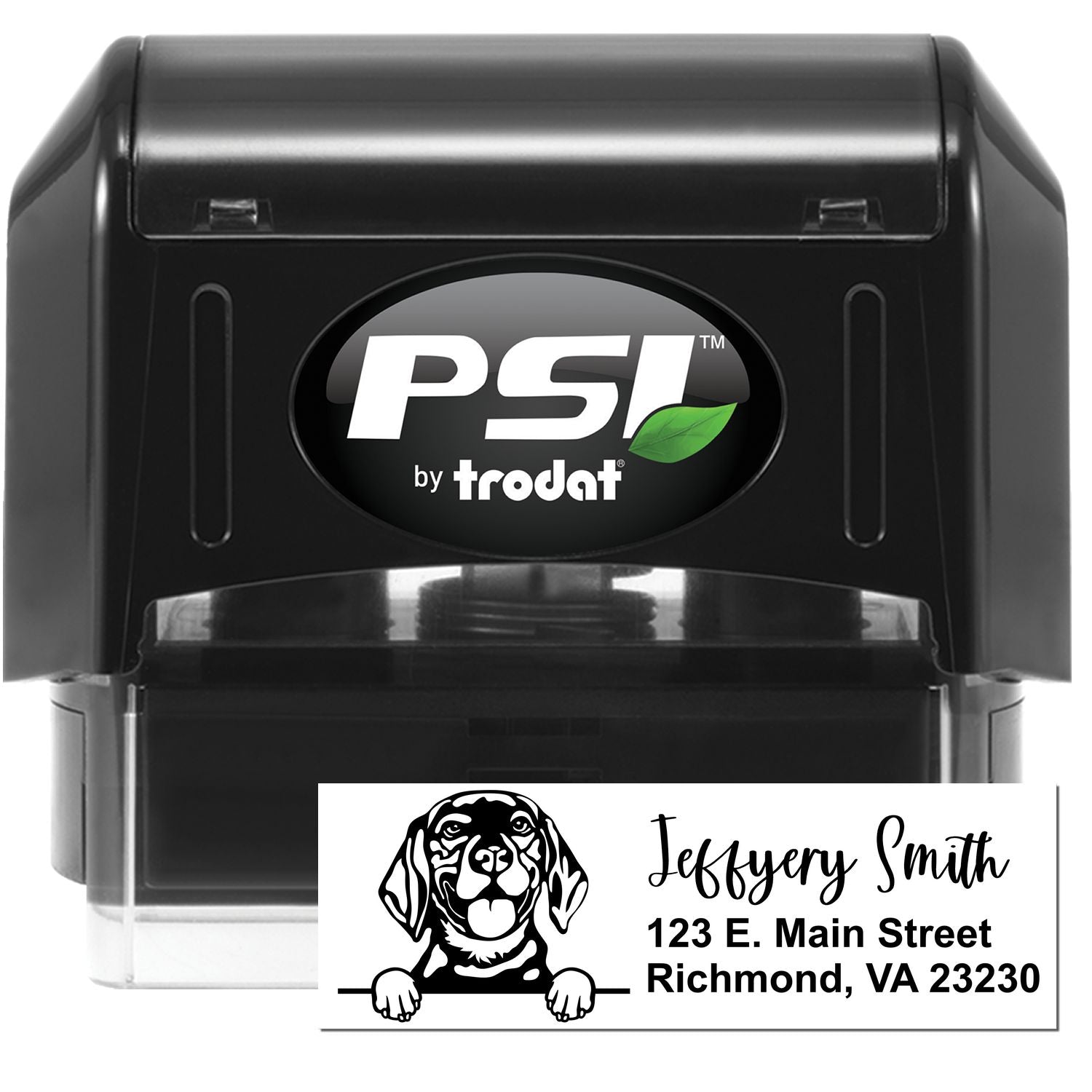 Pre-Inked Beagle Dog Personalized Address Stamp