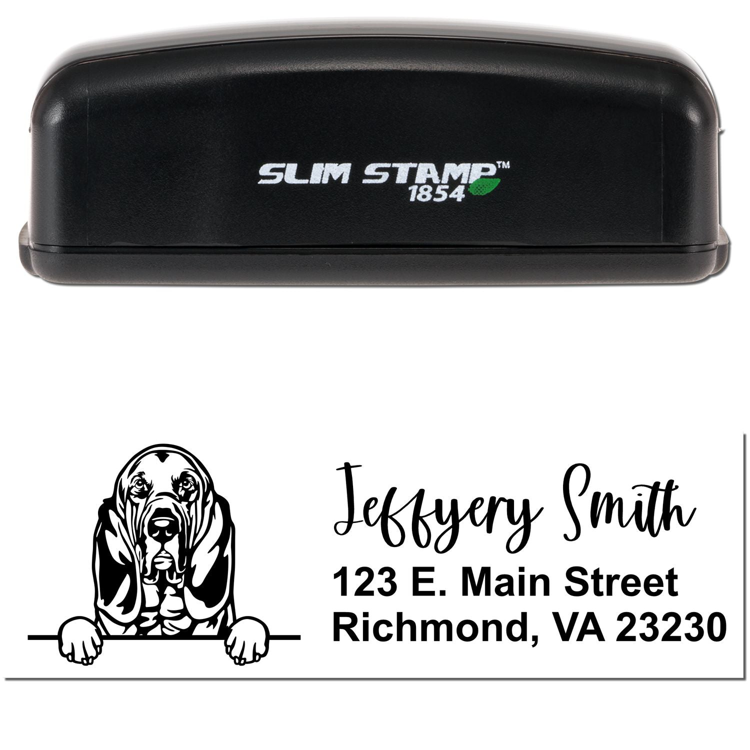 Slim Bloodhounds Pre-Inked Customized Stamp