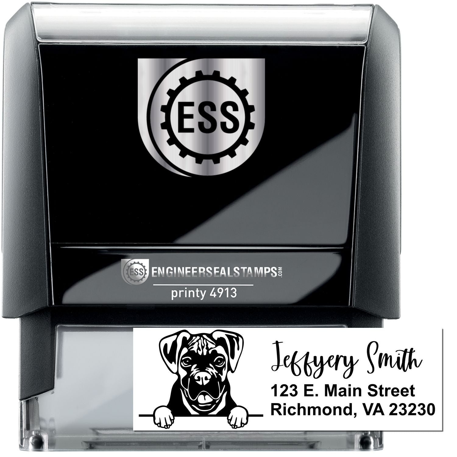 Boxer Name and Address Stamp Self-Inking