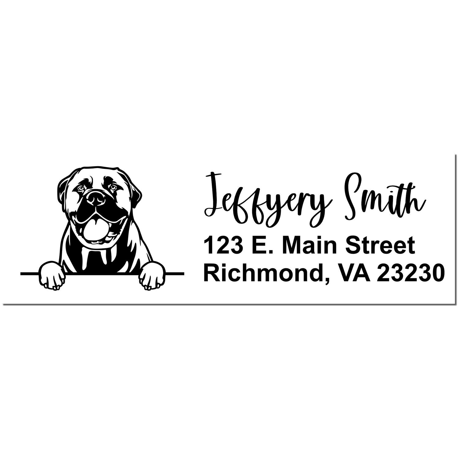 Bullmastiffs Name and Address Stamp Self-Inking