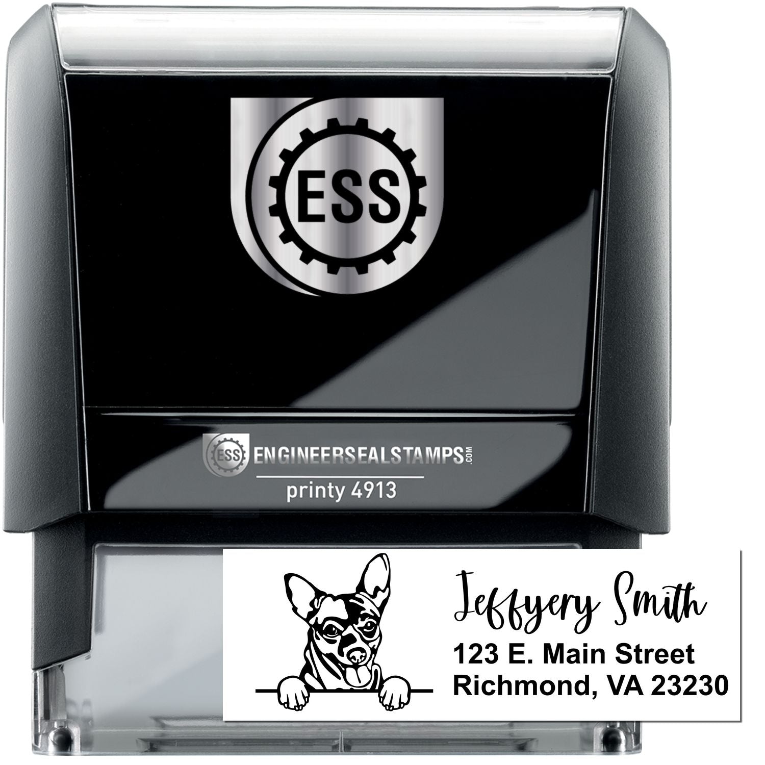 Chihuahua Name and Address Stamp Self-Inking