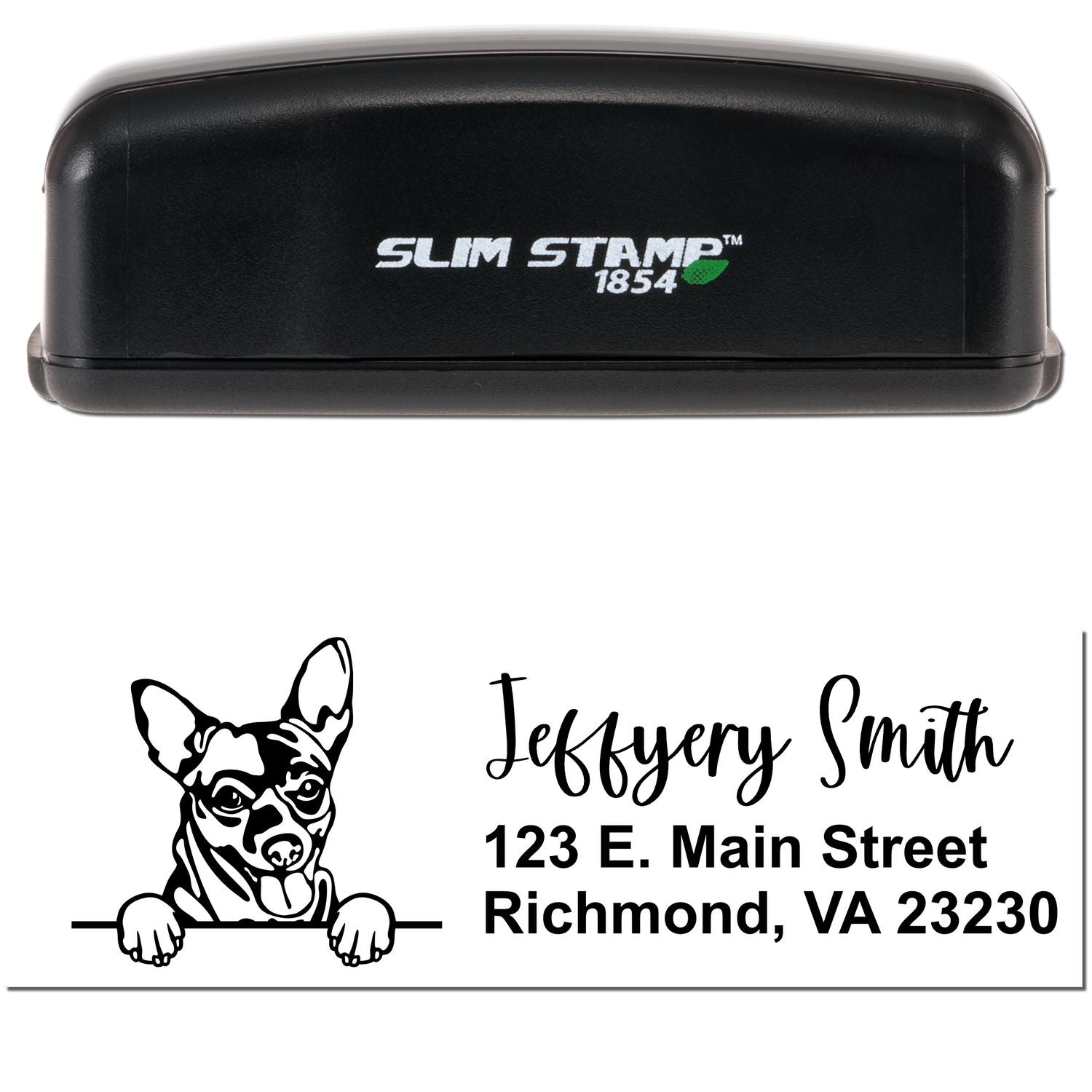 Slim Chihuahua Pre-Inked Customized Stamp