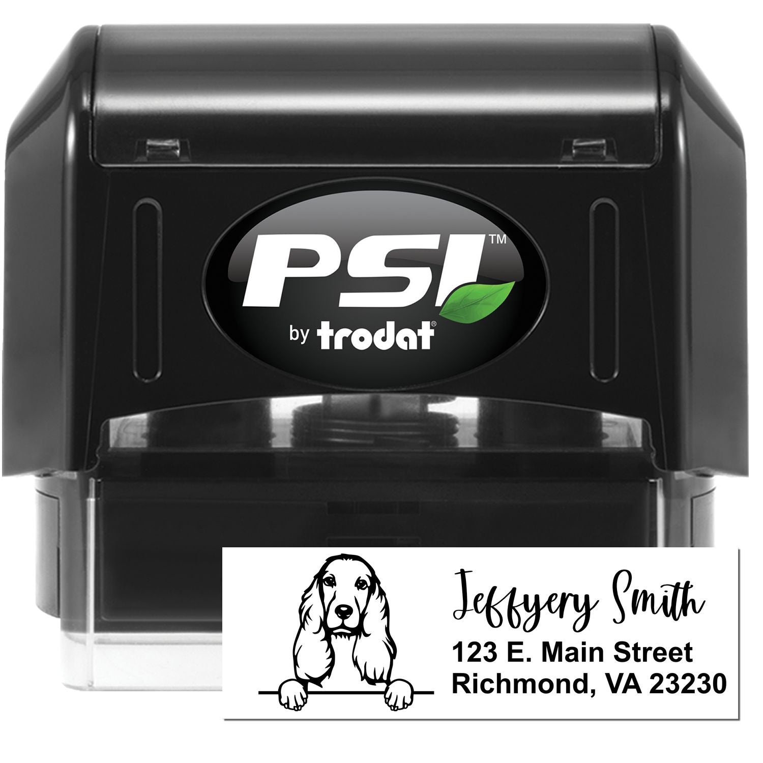 Pre-Inked Cocker Spaniel Dog Personalized Address Stamp