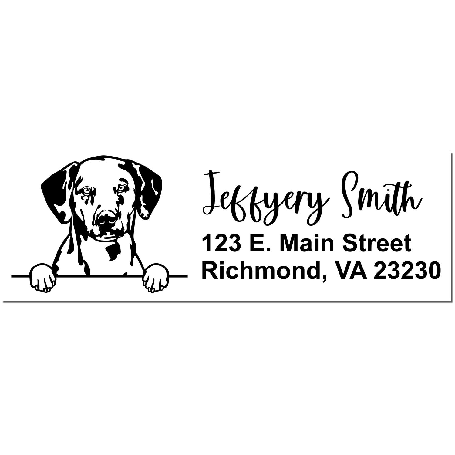 Dalmatian Name and Address Stamp Self-Inking