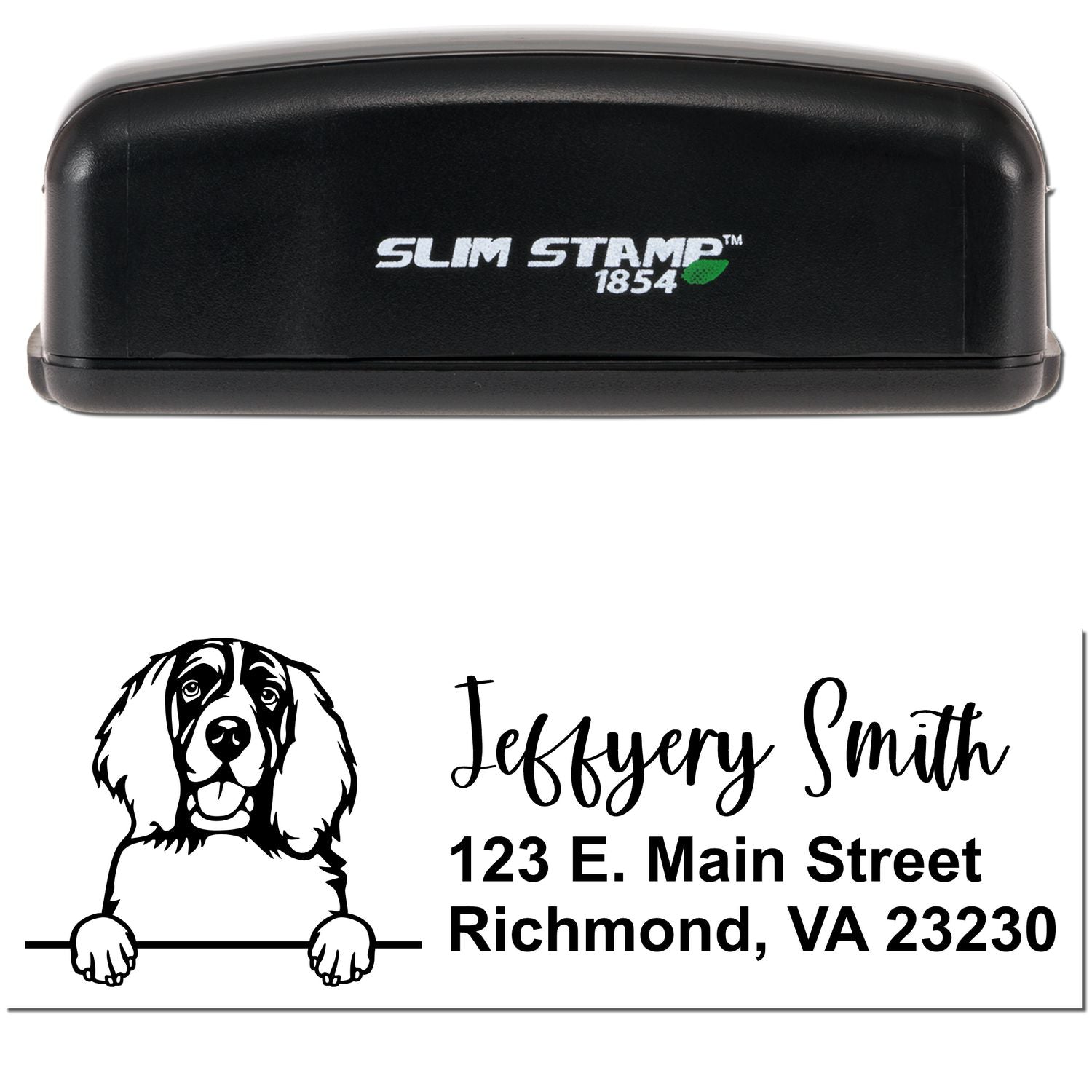 Slim English Springer Spaniel Pre-Inked Customized Stamp