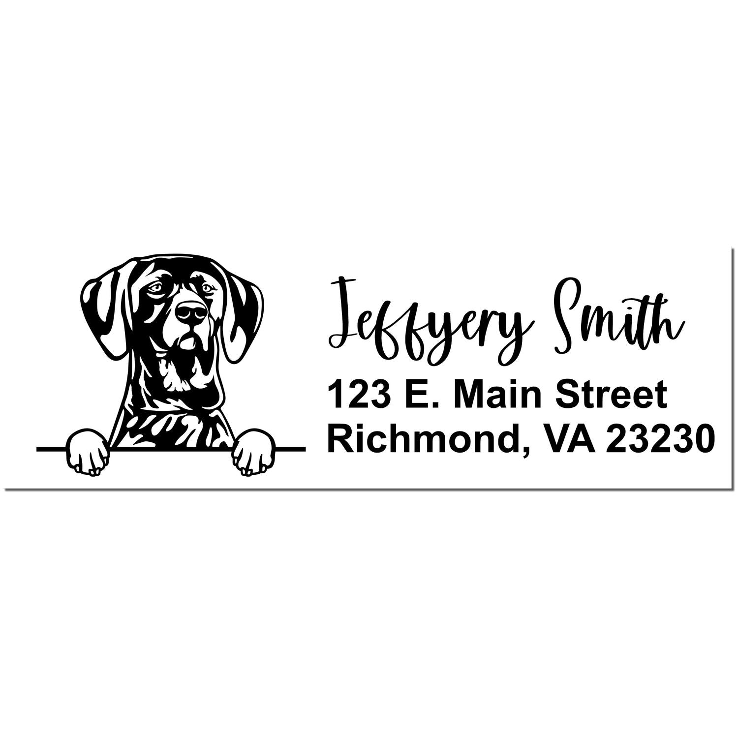 Pre-Inked German Shorthaired Pointer Dog Personalized Address Stamp