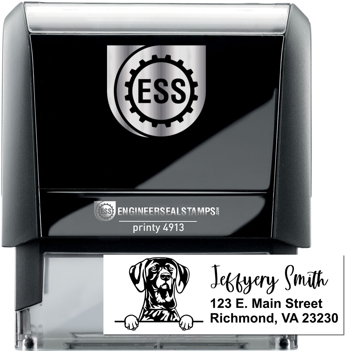 German Shorthaired Pointer Name and Address Stamp Self-Inking