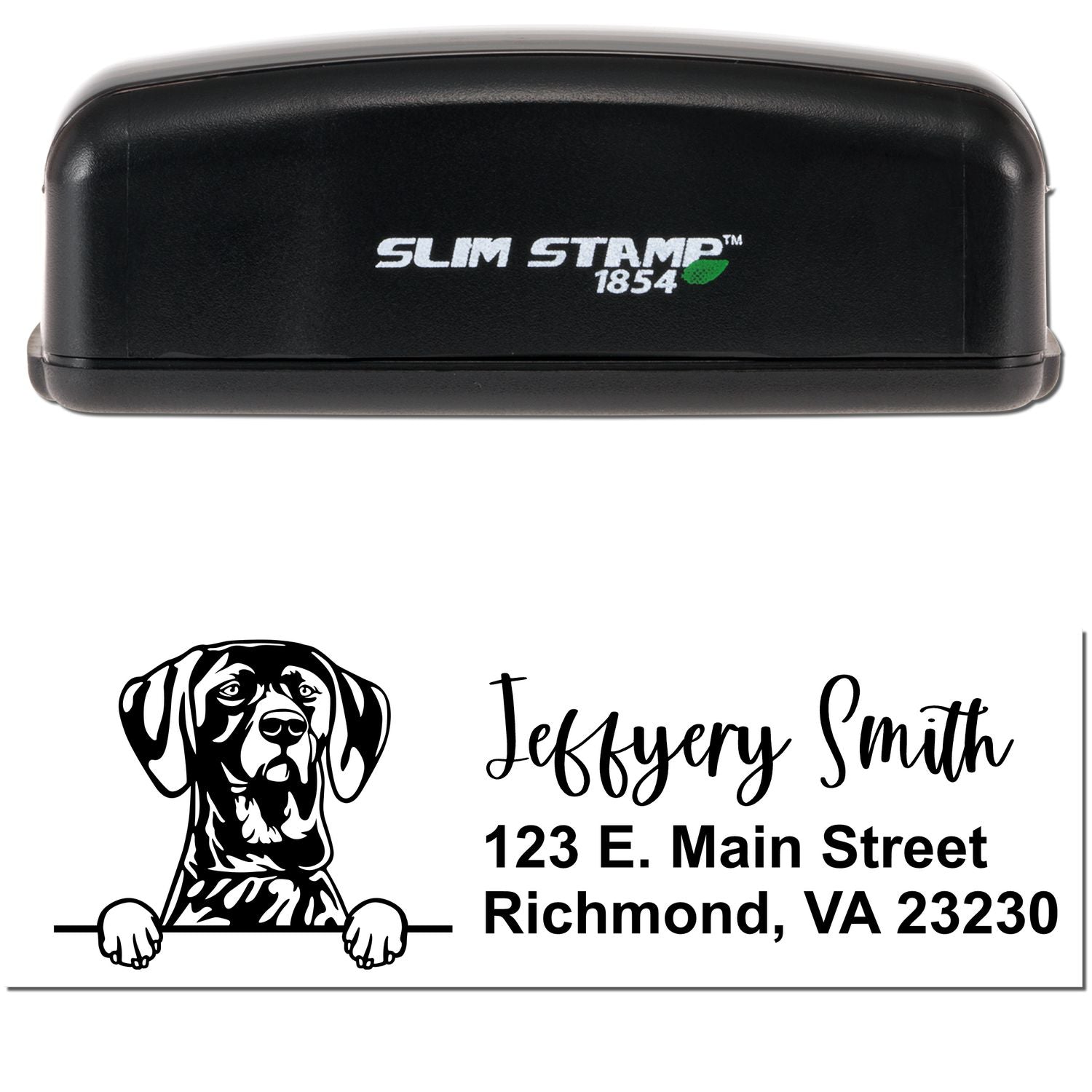 Slim German Shorthaired Pointer Pre-Inked Customized Stamp