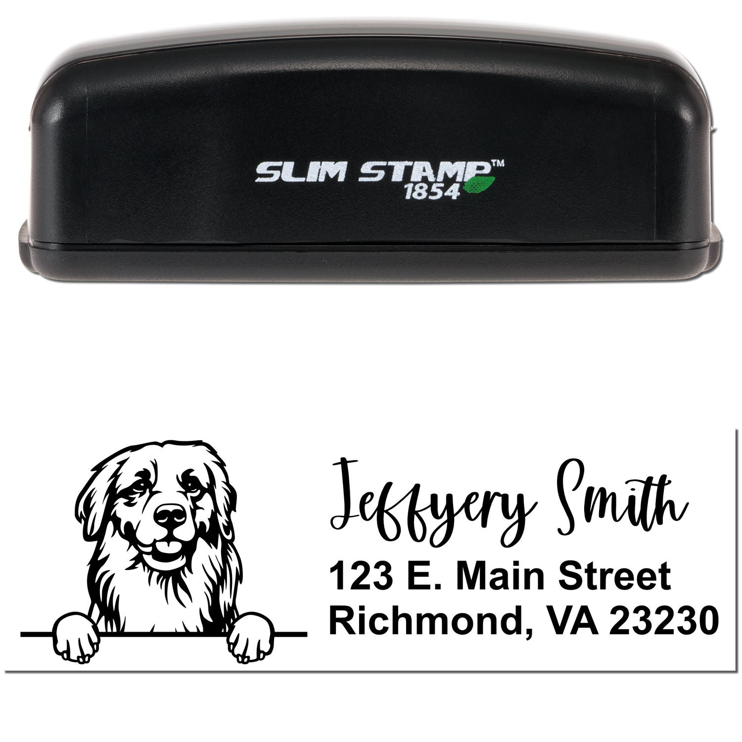 Slim Golden Retriever Pre-Inked Customized Stamp