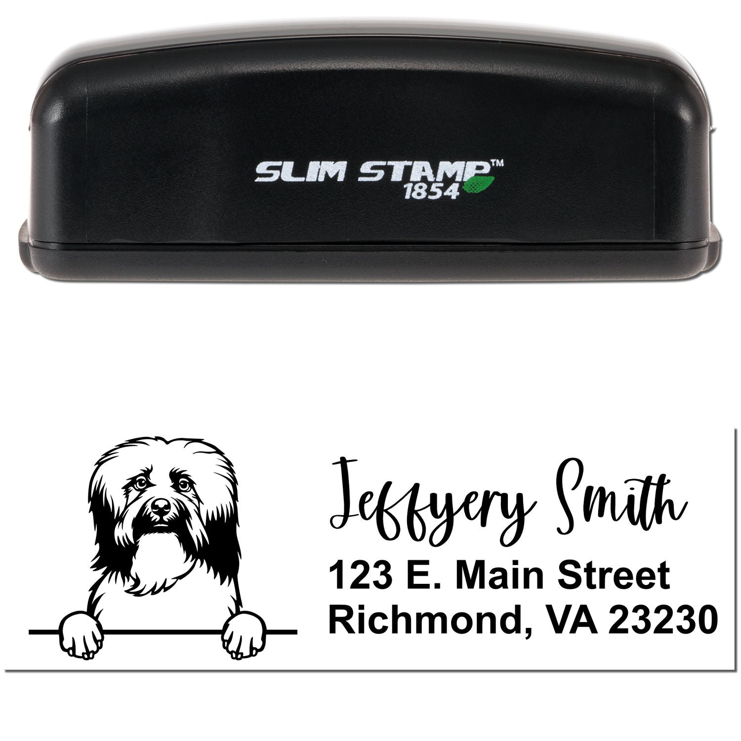 Slim Havanese Pre-Inked Customized Stamp