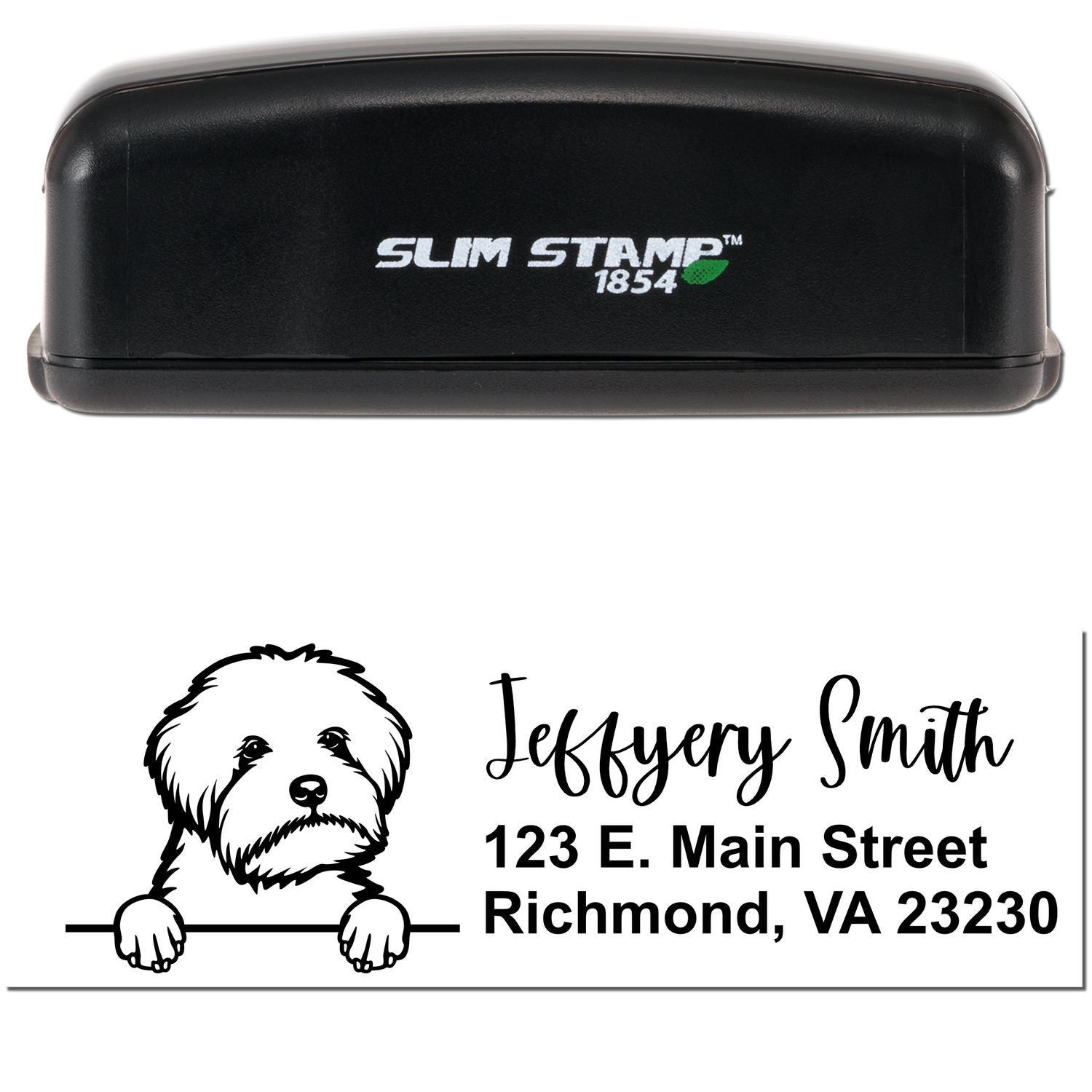 Slim Maltipoo Pre-Inked Customized Stamp