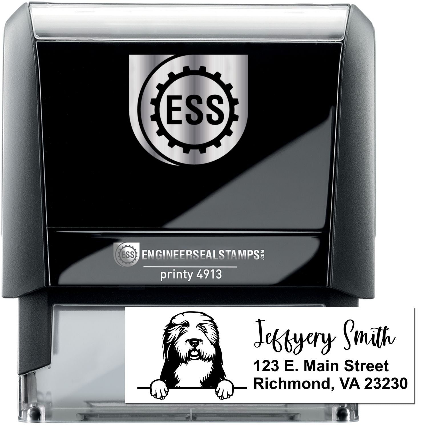 Old English Sheepdogs Name and Address Stamp Self-Inking