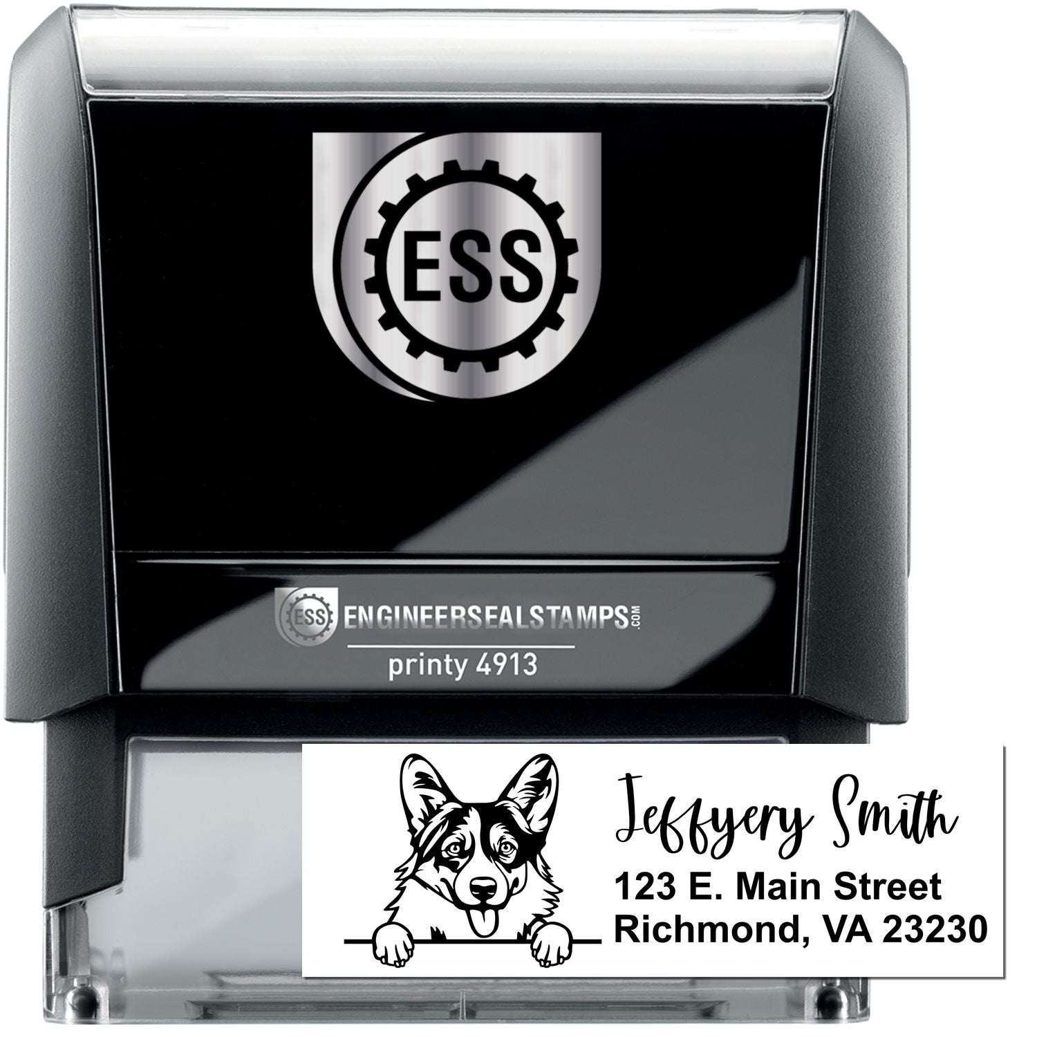 Pembroke Welsh Corgis Name and Address Stamp Self-Inking