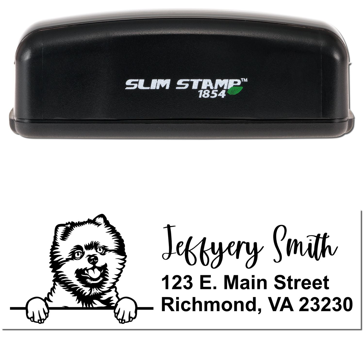 Slim Pomeranians Pre-Inked Customized Stamp