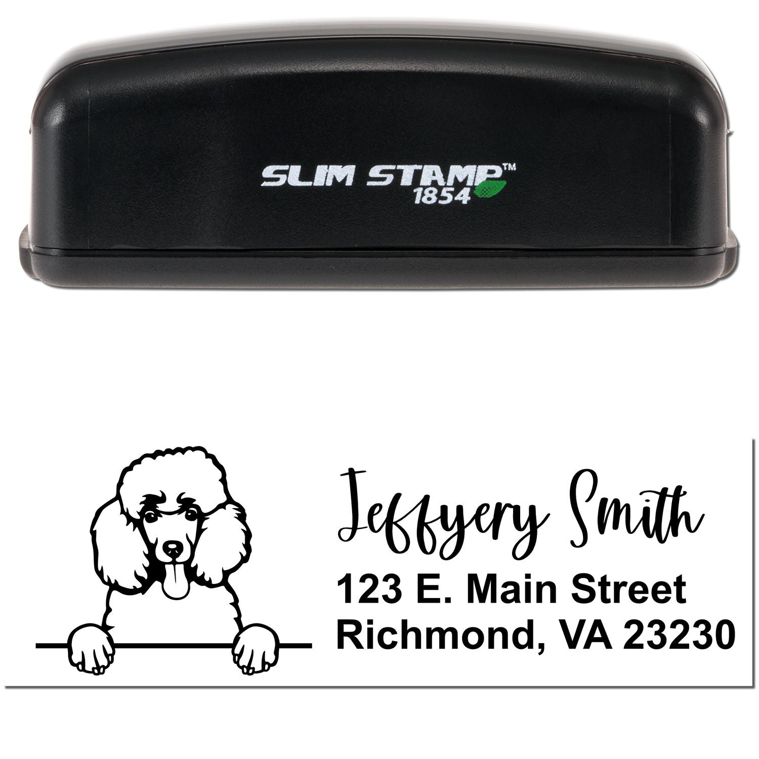 Slim Poodle Pre-Inked Customized Stamp