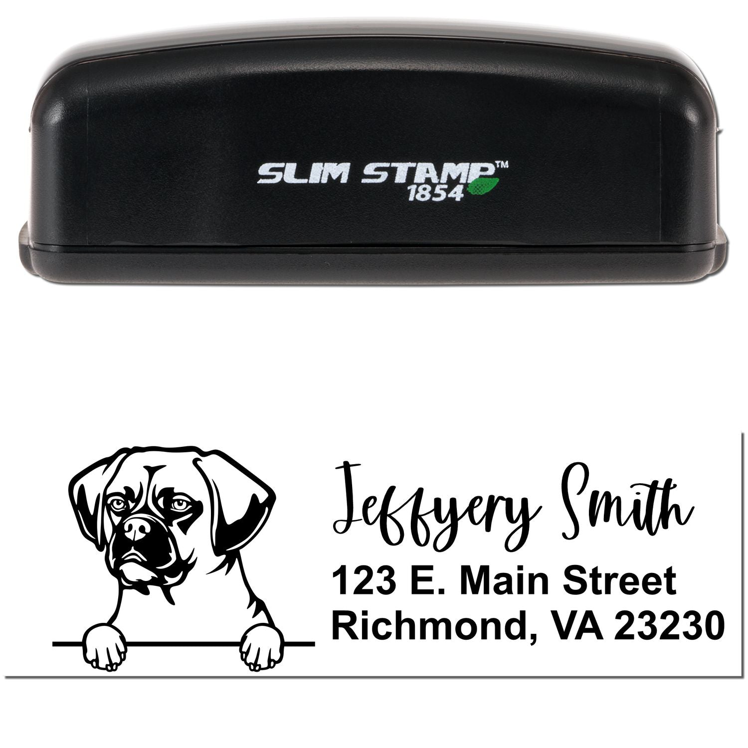 Slim Puggle Pre-Inked Customized Stamp