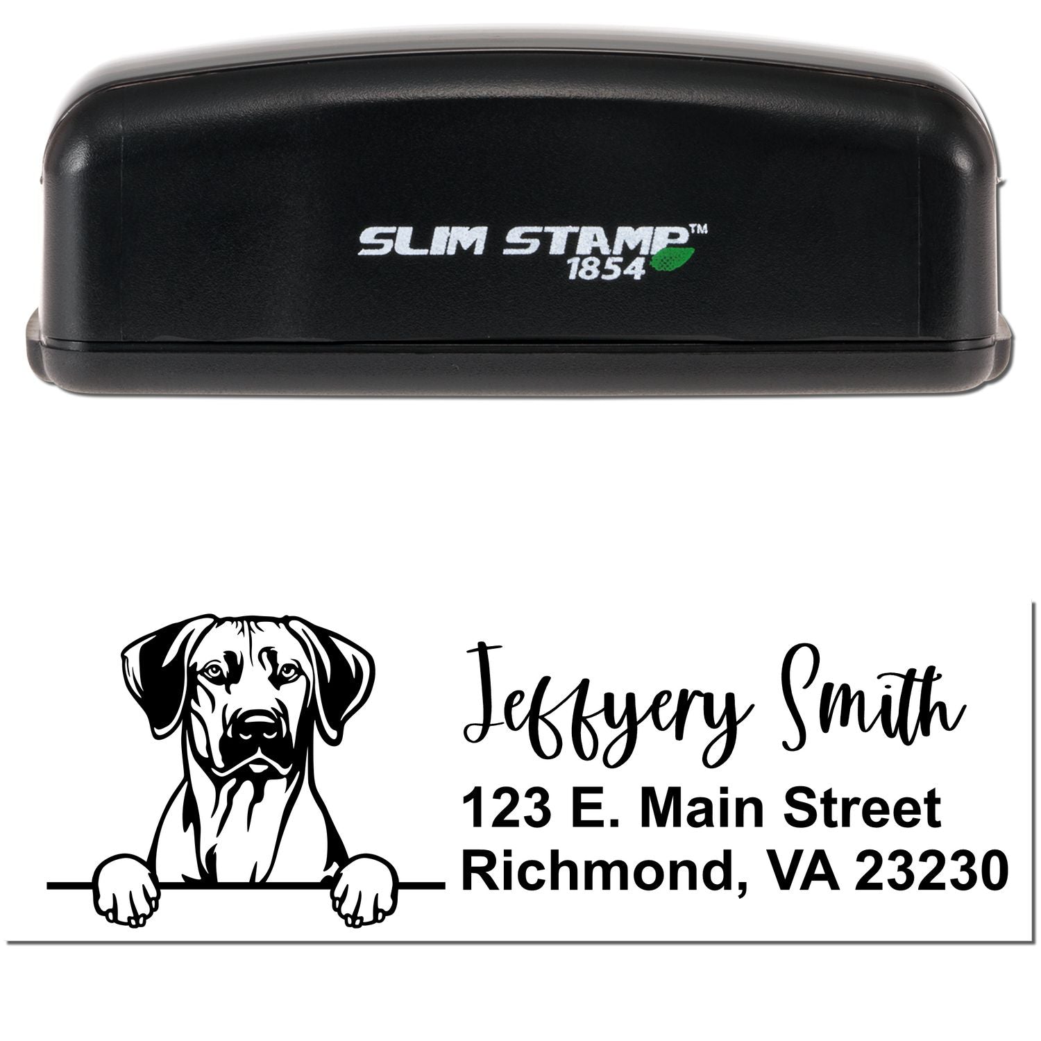 Slim Rhodesian Ridgeback Pre-Inked Customized Stamp