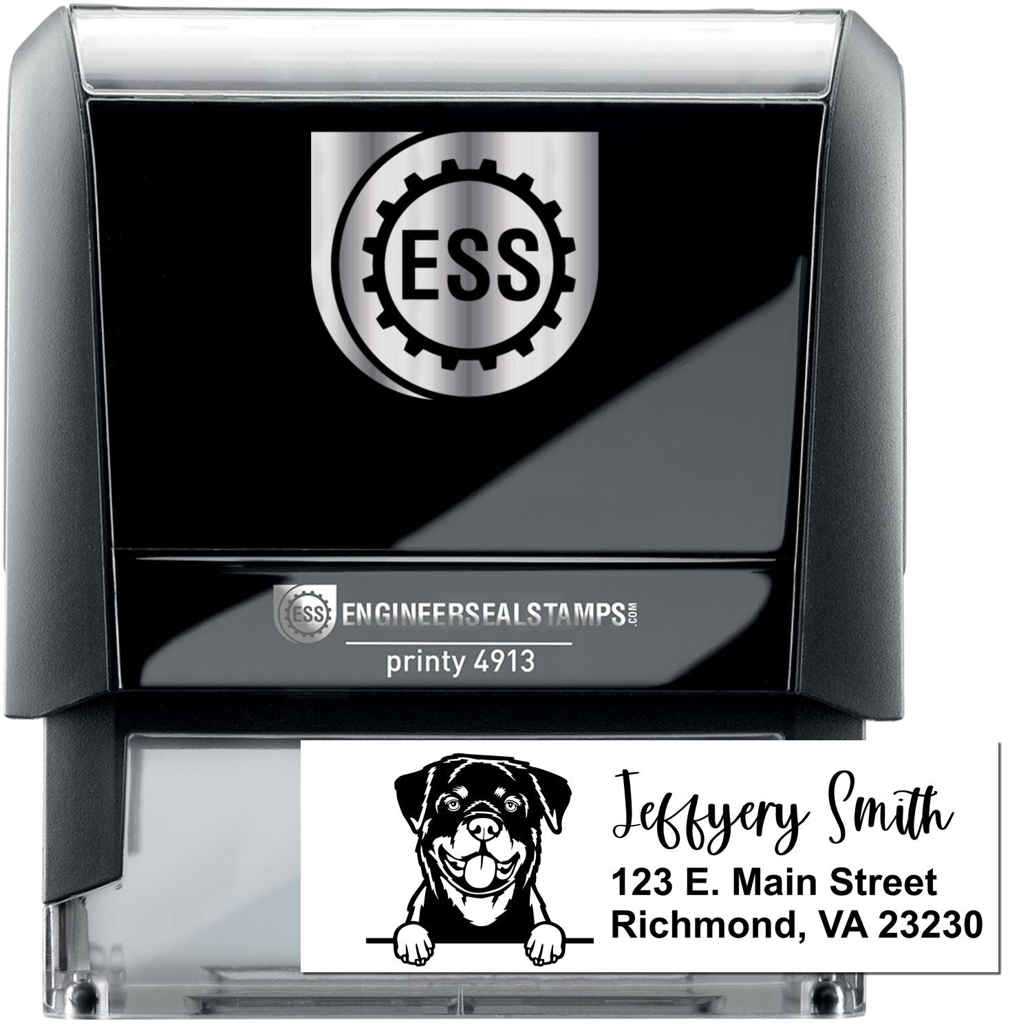 Rottweiler Name and Address Stamp Self-Inking