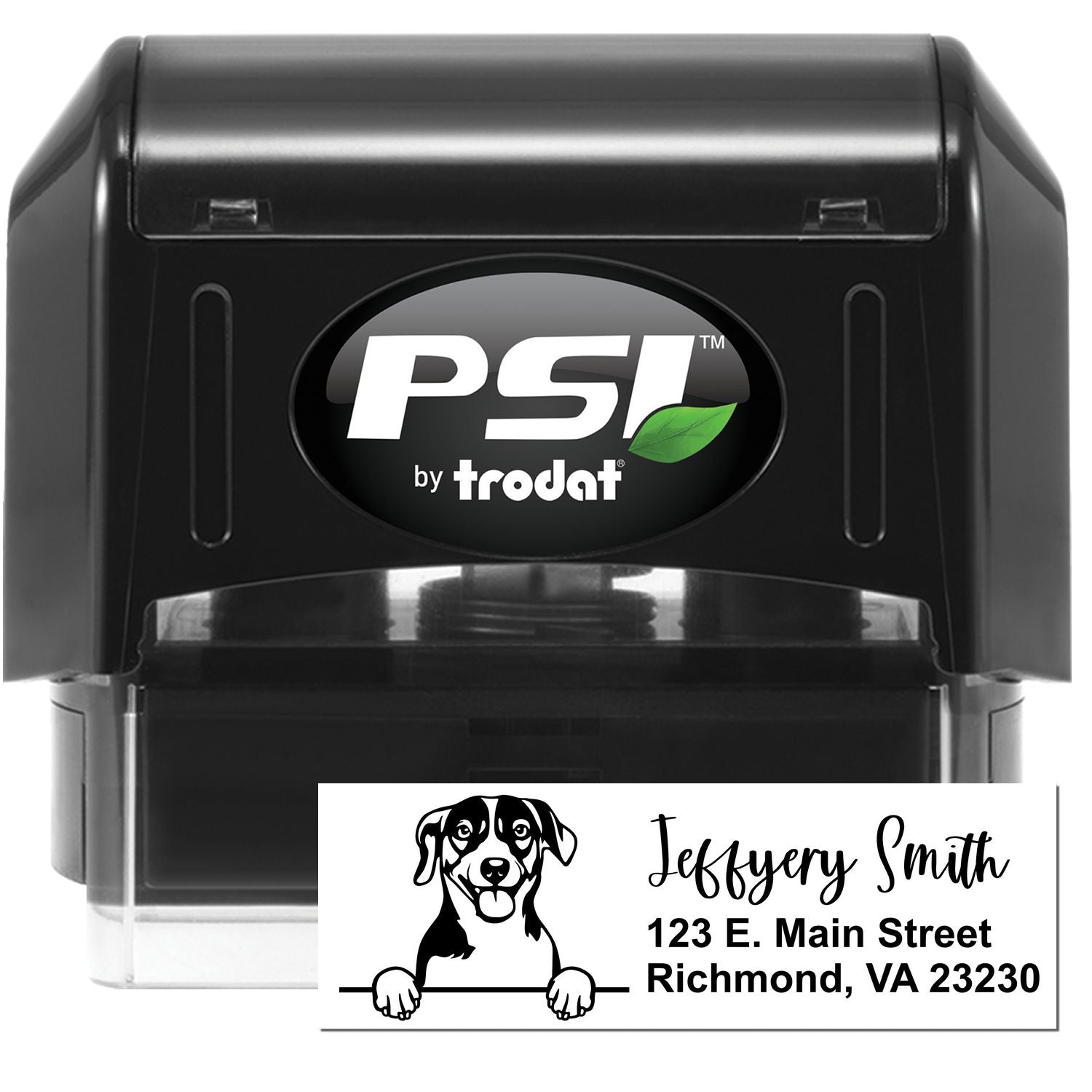 Pre-Inked Russell Terrier Dog Personalized Address Stamp