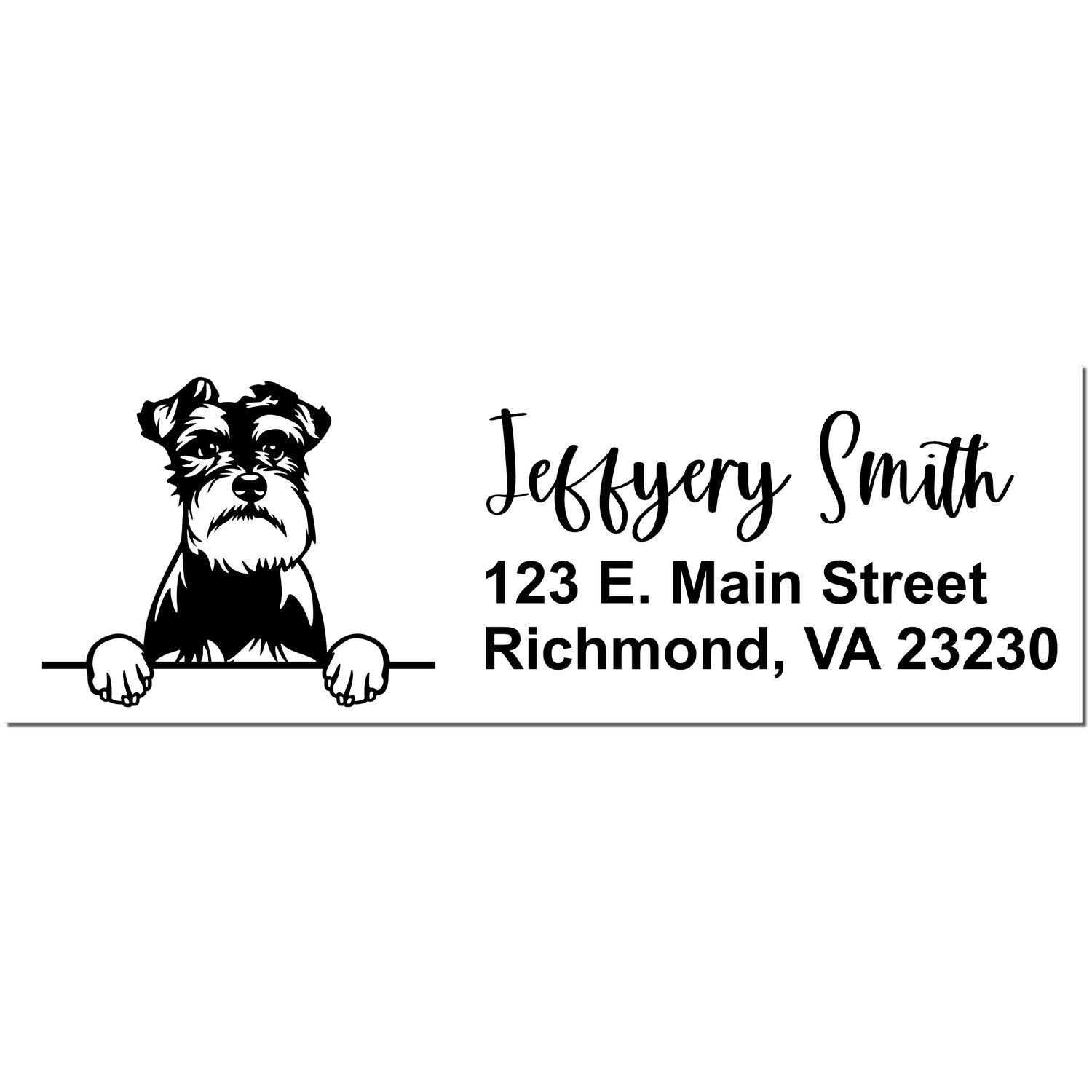 Schnauzer Name and Address Stamp Self-Inking