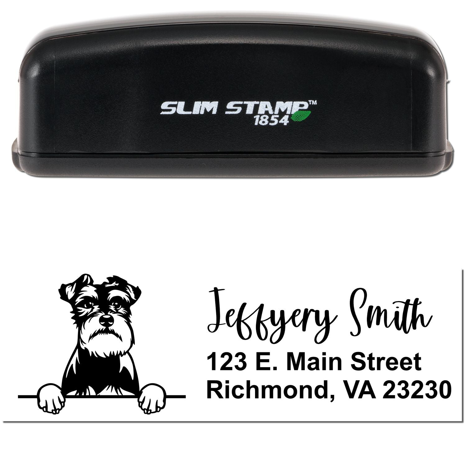 Slim Schnauzer Pre-Inked Customized Stamp