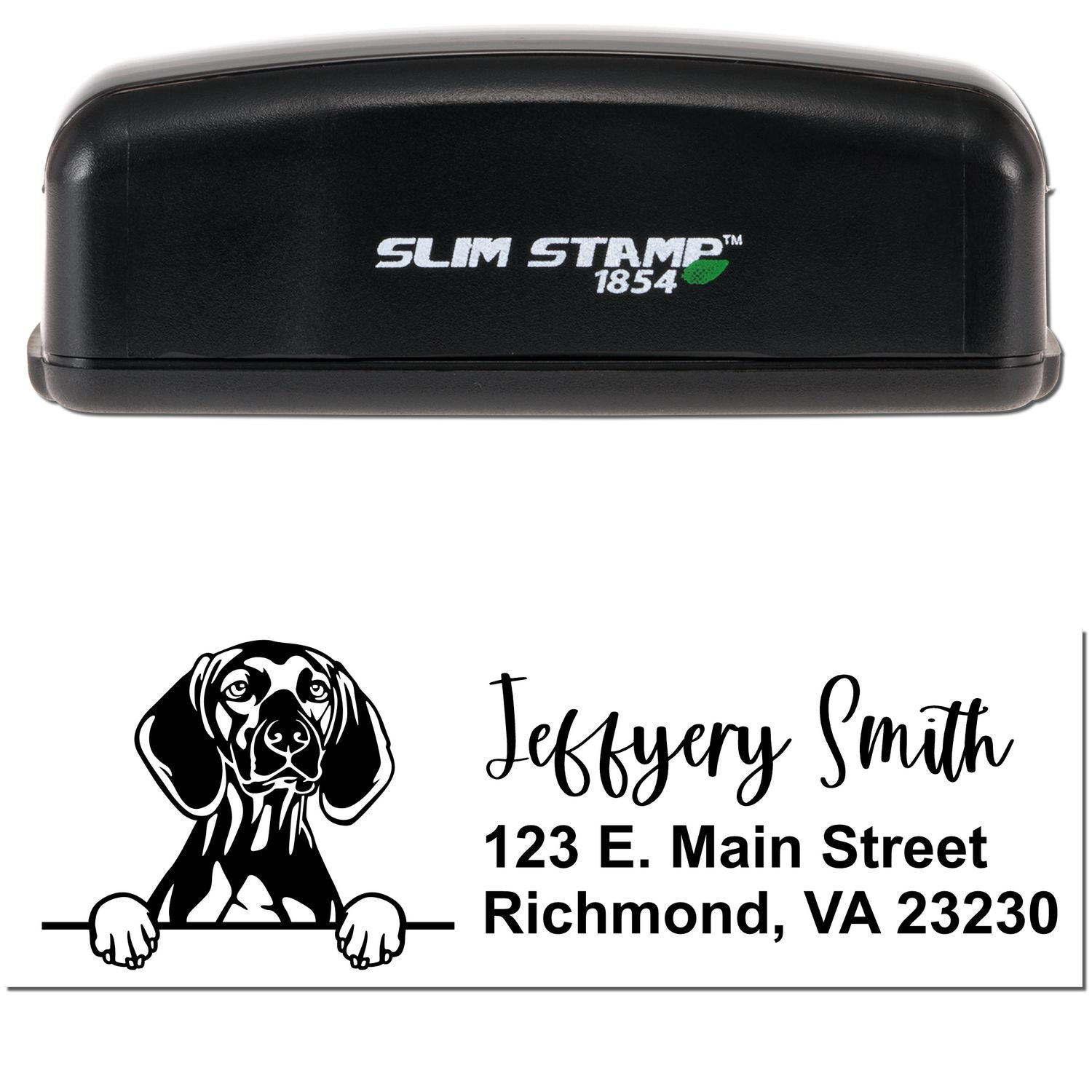 Slim Vizslas Pre-Inked Customized Stamp