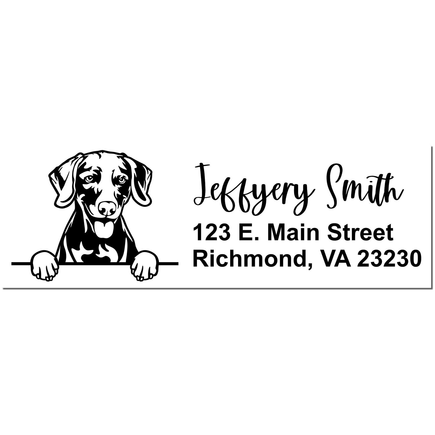 Pre-Inked Weimaraner Dog Personalized Address Stamp