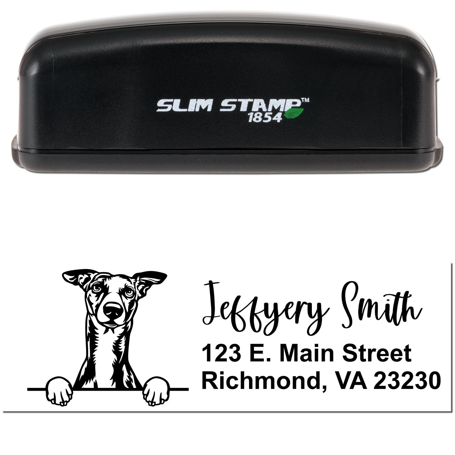 Slim Whippet Pre-Inked Customized Stamp