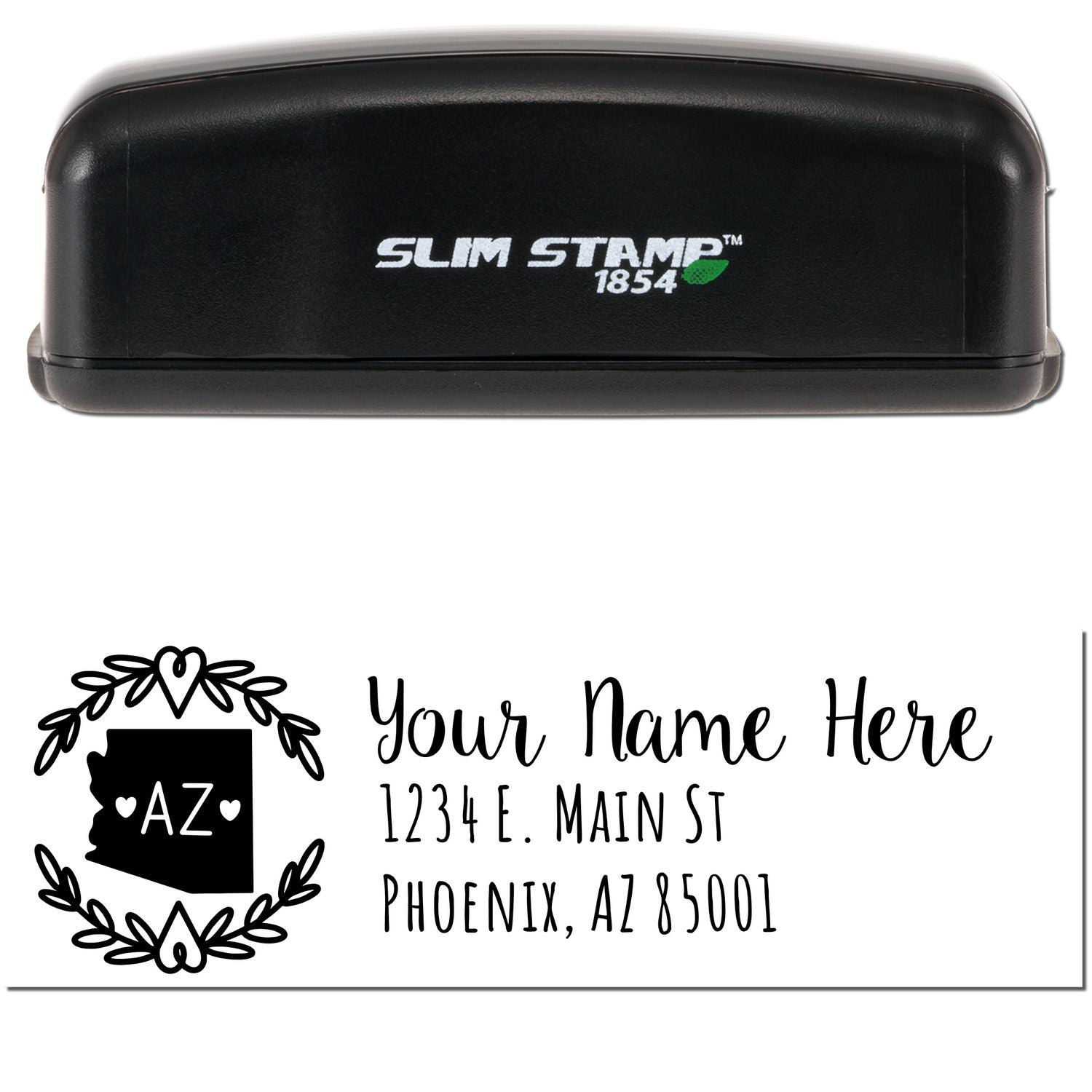 Slim Arizona Personalized Pre-Inked Address Stamp