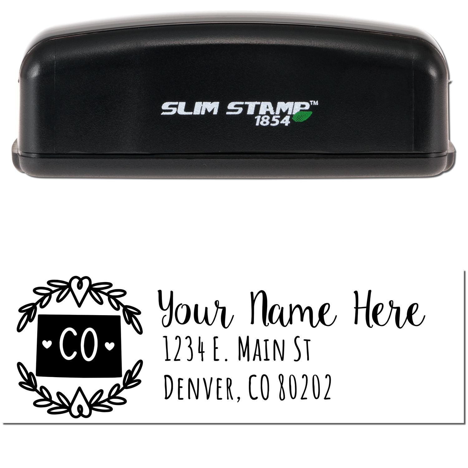 Slim Colorado Personalized Pre-Inked Address Stamp