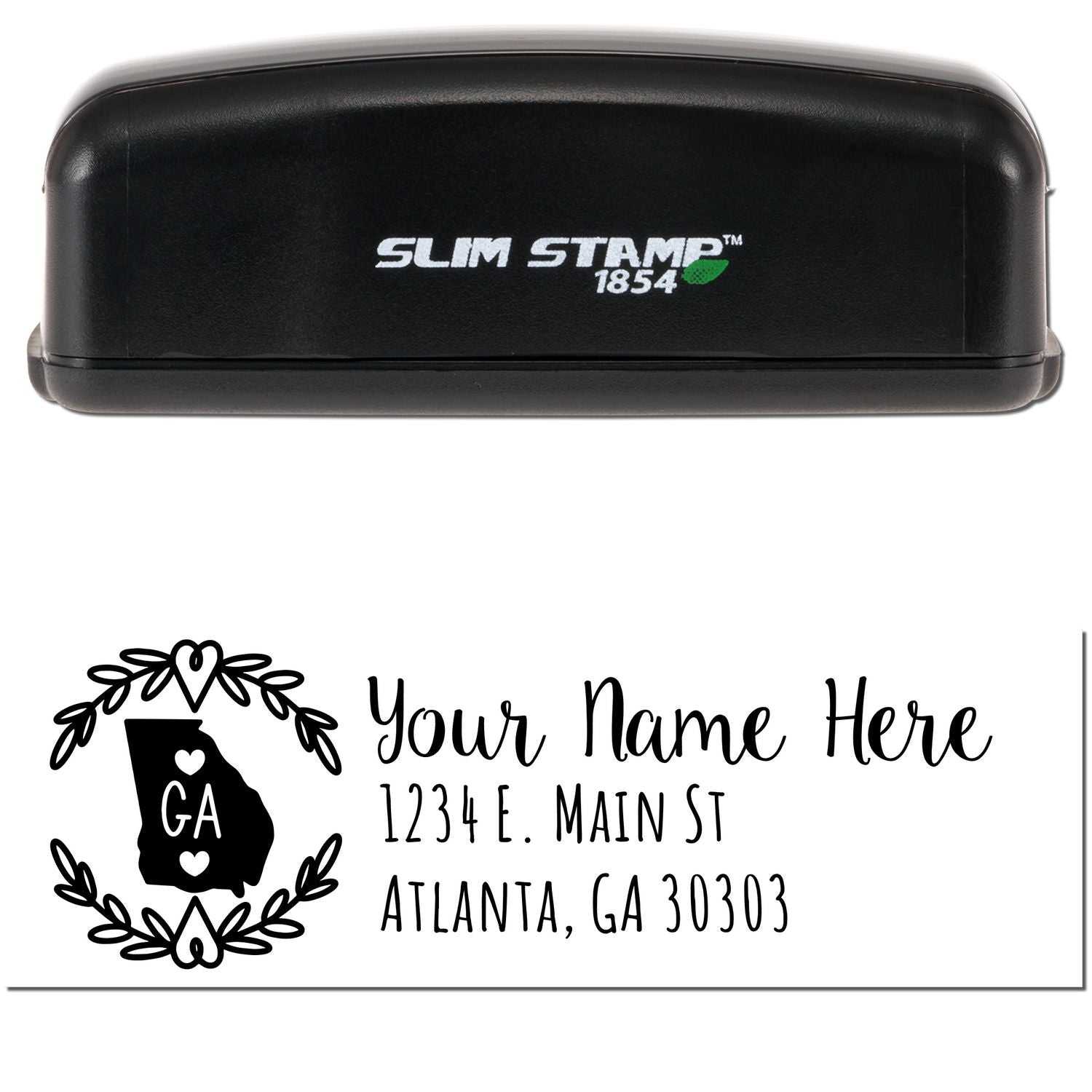 Slim Georgia Personalized Pre-Inked Address Stamp