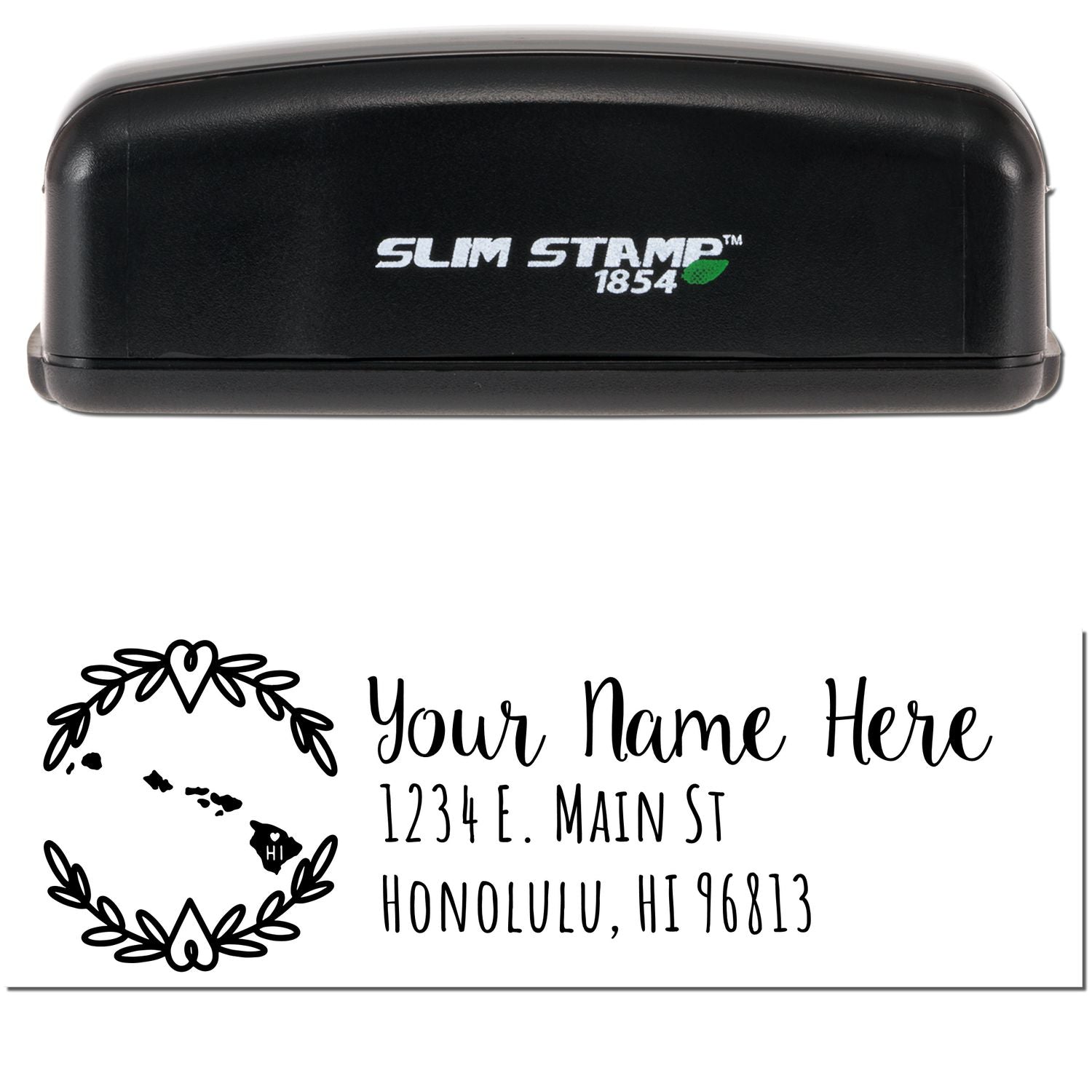 Slim Hawaii Personalized Pre-Inked Address Stamp