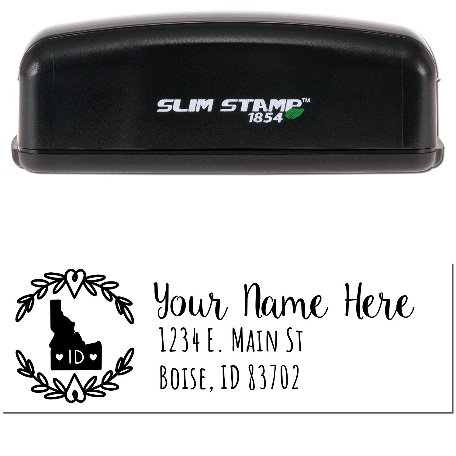 Slim Idaho Personalized Pre-Inked Address Stamp