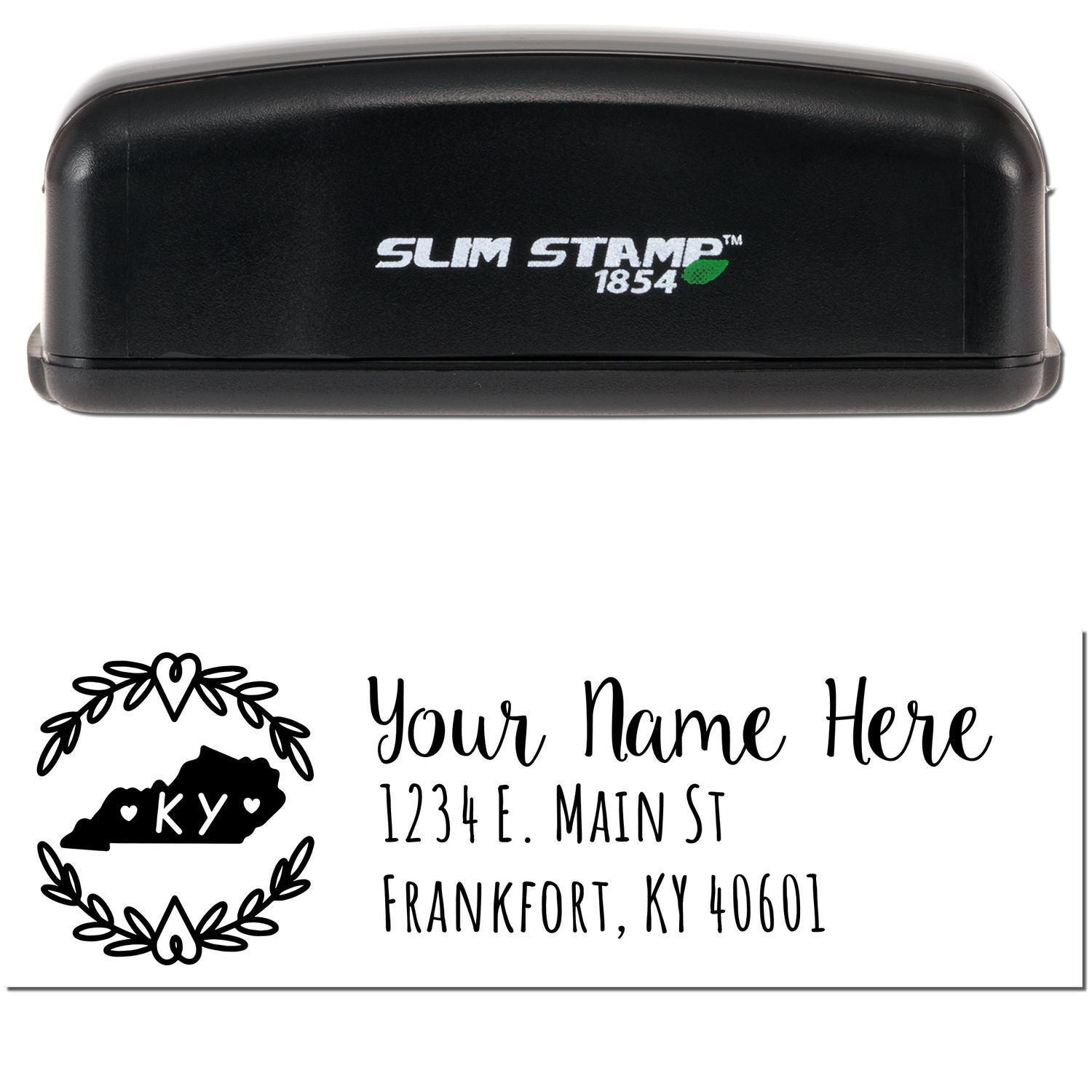 Slim Kentucky Personalized Pre-Inked Address Stamp