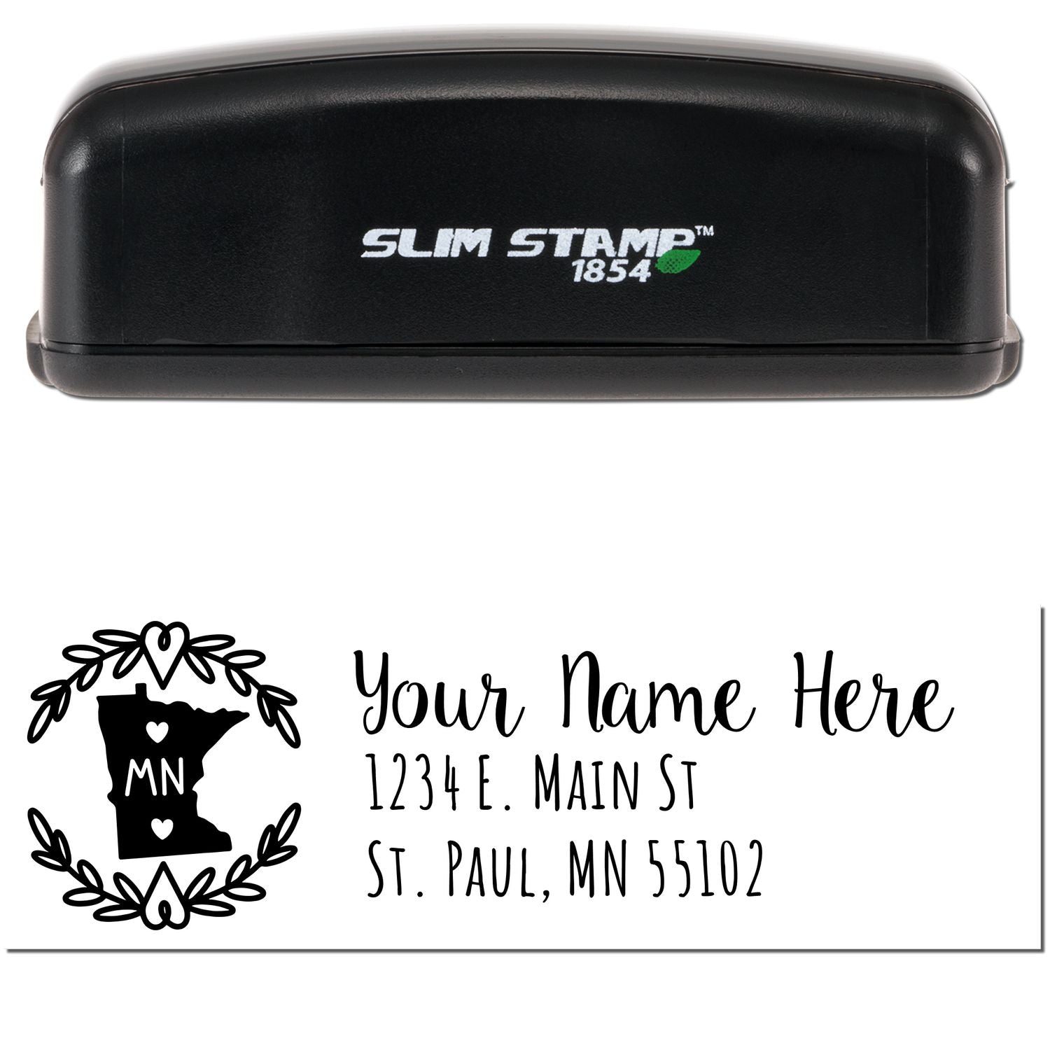 Slim Minnesota Personalized Pre-Inked Address Stamp