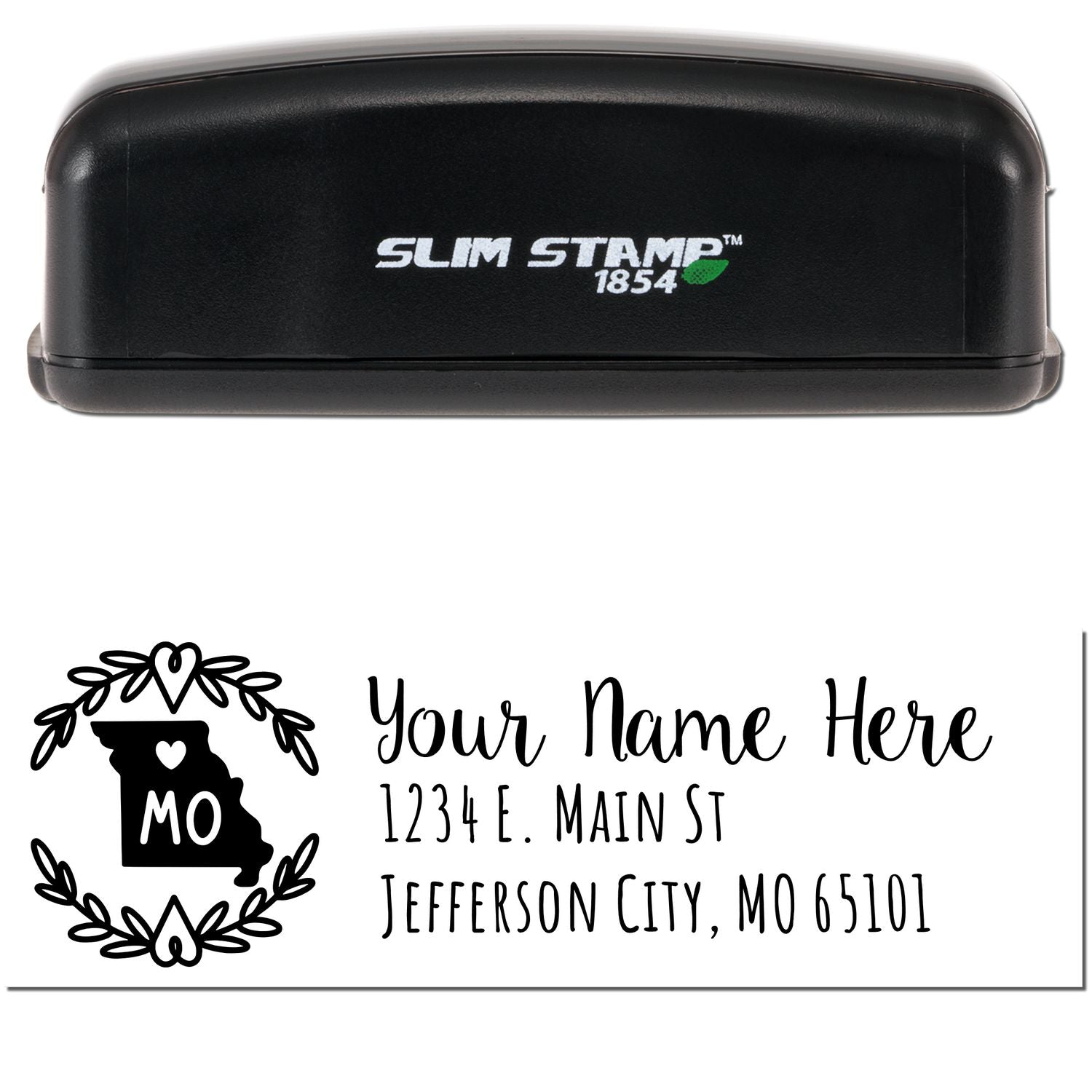 Slim Missouri Personalized Pre-Inked Address Stamp