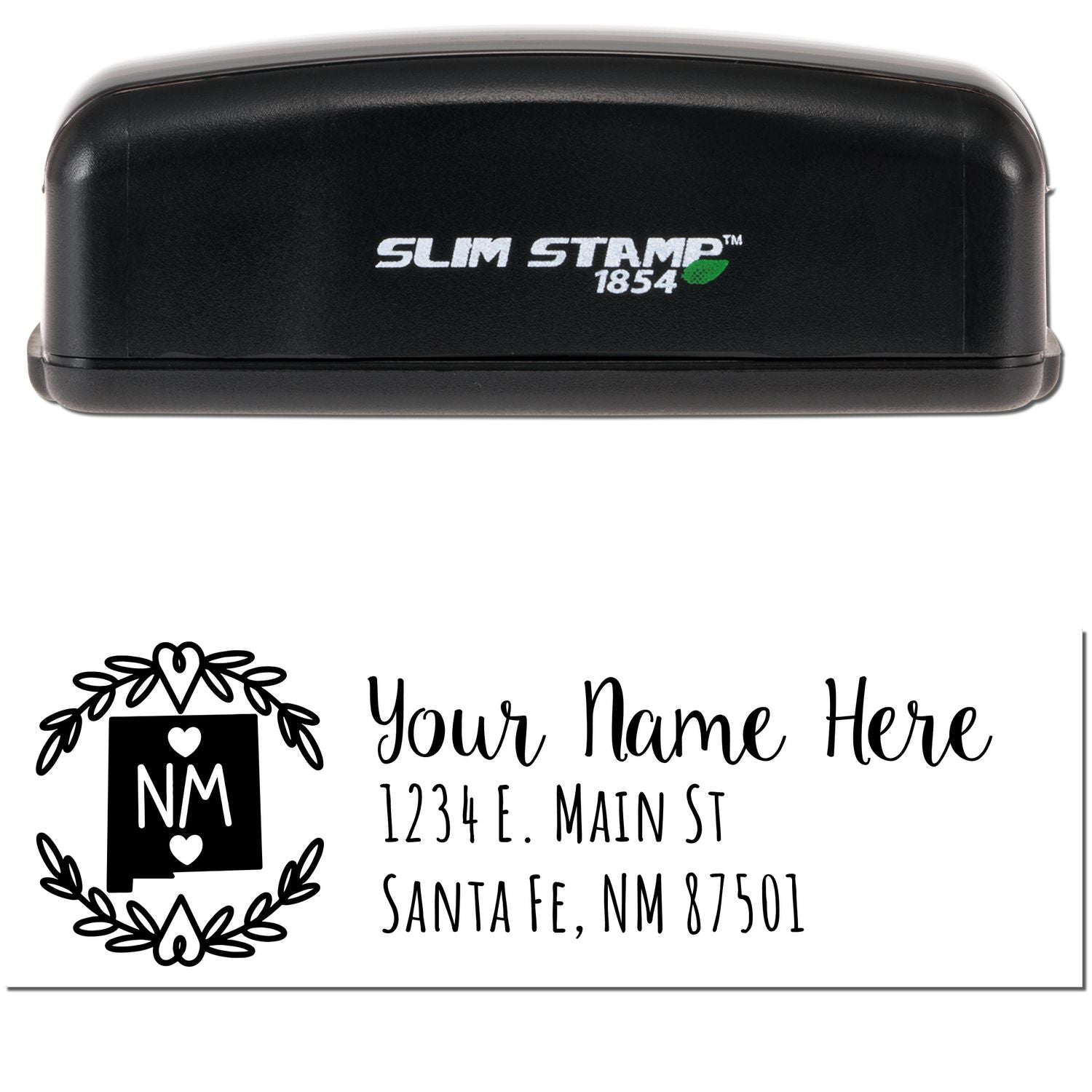 Slim New Mexico Personalized Pre-Inked Address Stamp