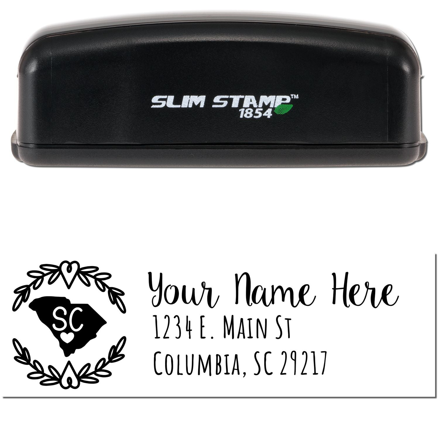 Slim South Carolina Personalized Pre-Inked Address Stamp