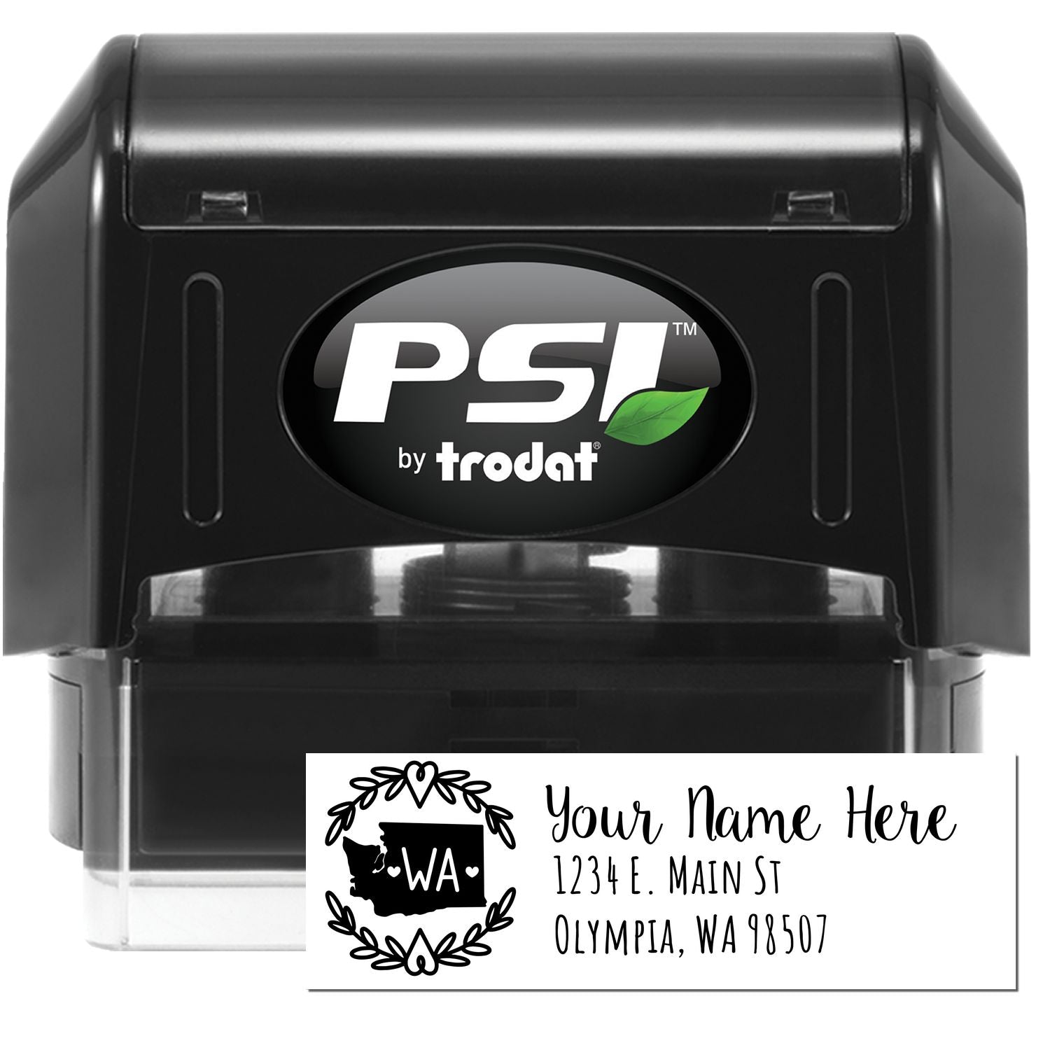 PSI Pre-Inked Washington State Customized Address Stamp