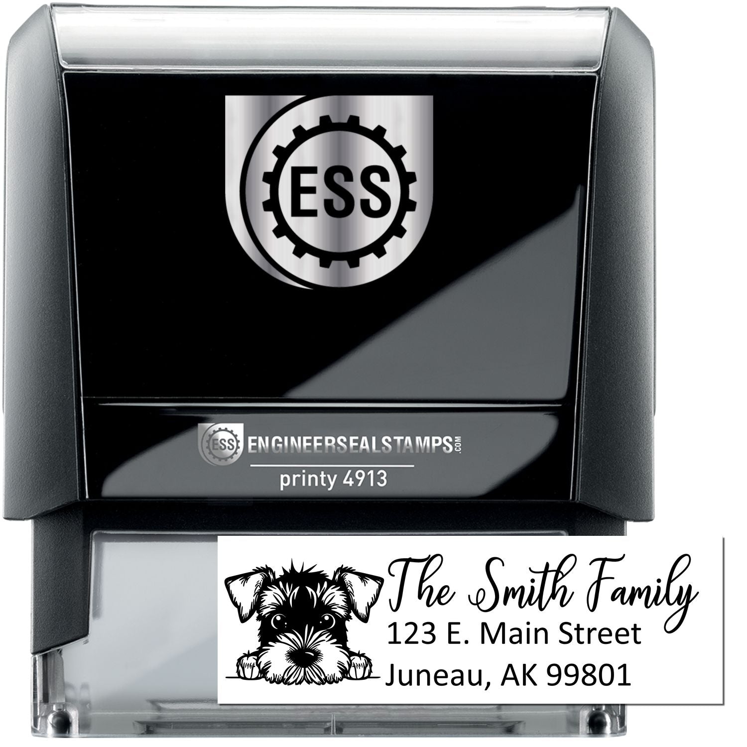 Customized Airedale Terrier Self-Inking Home Address Stamp