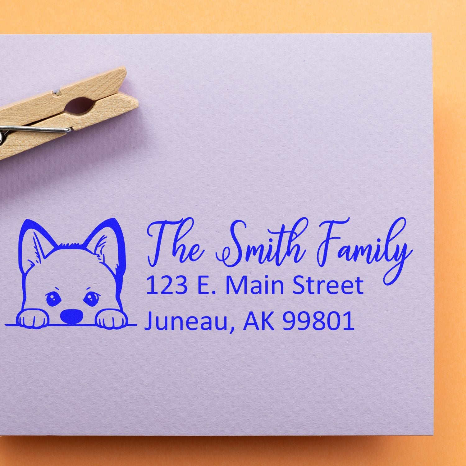 Customized Akita Self-Inking Home Address Stamp