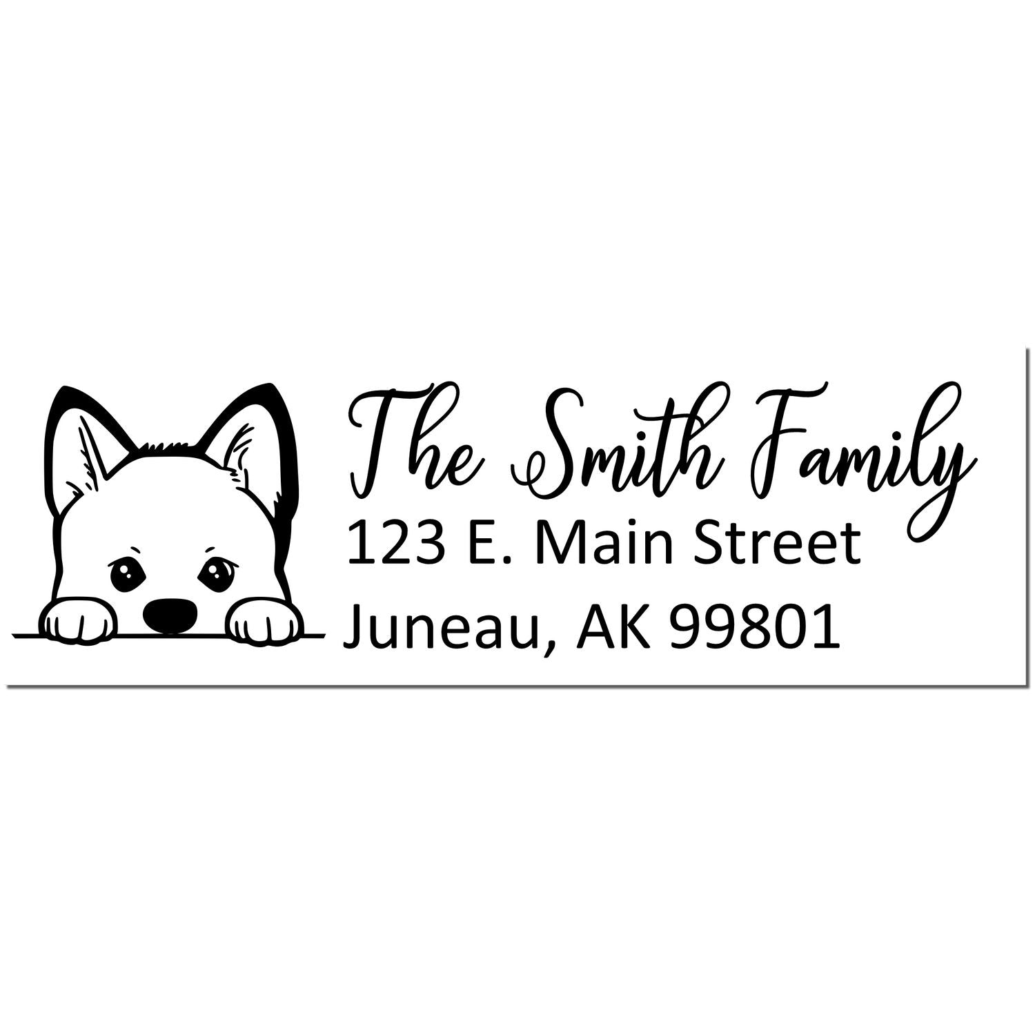 Customized Akita Self-Inking Home Address Stamp