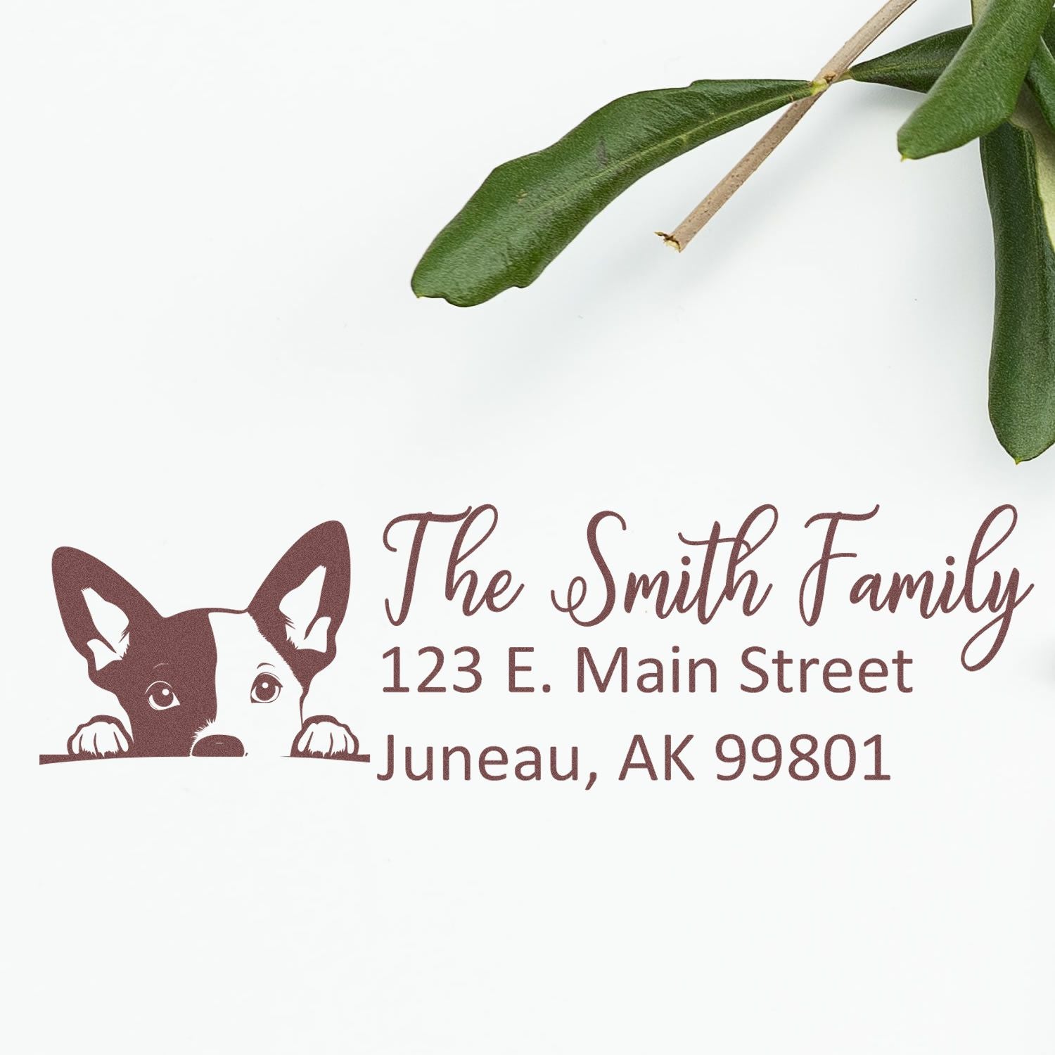 Basenji Customized Address Stamp