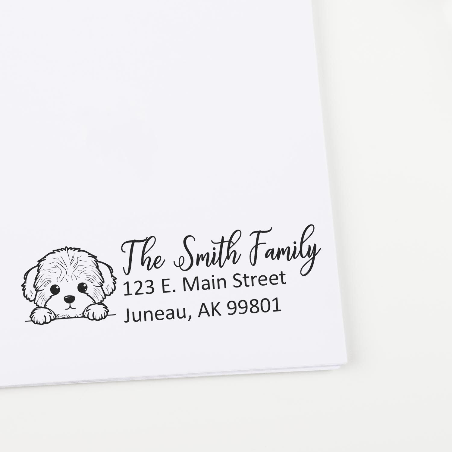 Bichon Frise Customized Address Stamp