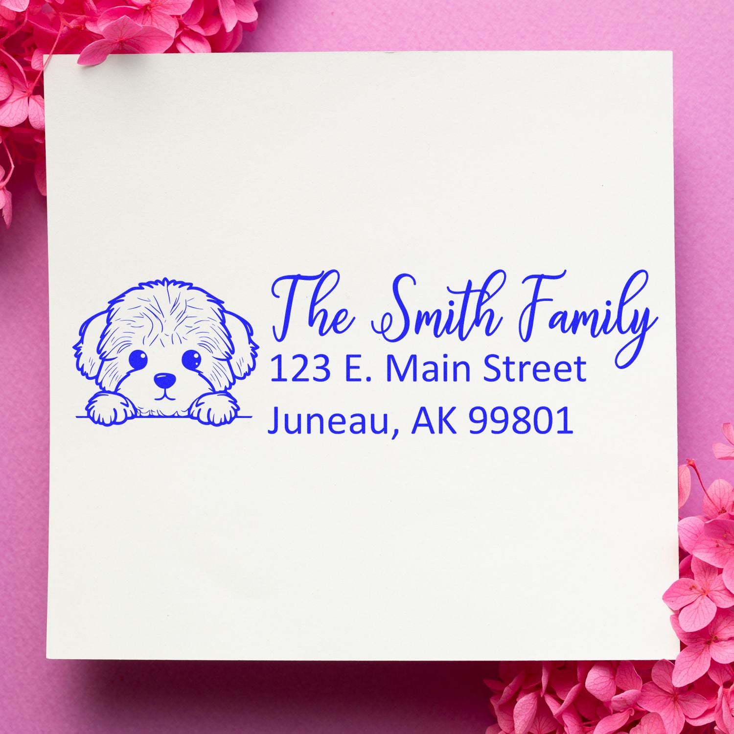 Bichon Frise Customized Address Stamp