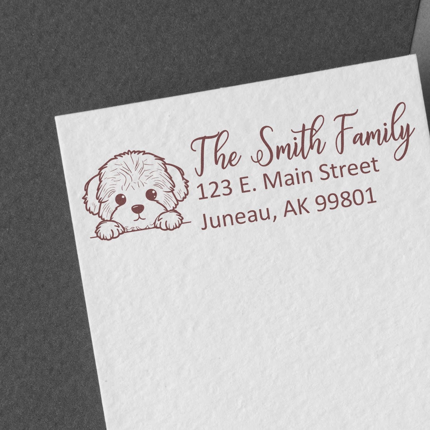 Bichon Frise Customized Address Stamp