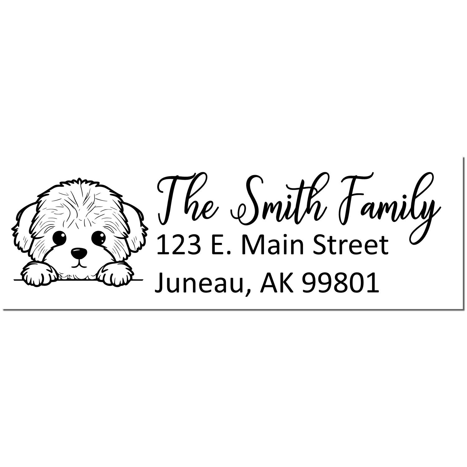 Bichon Frise Customized Address Stamp