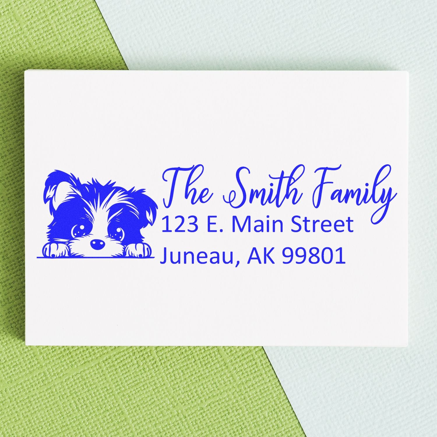 Biewer Terrier Customized Address Stamp