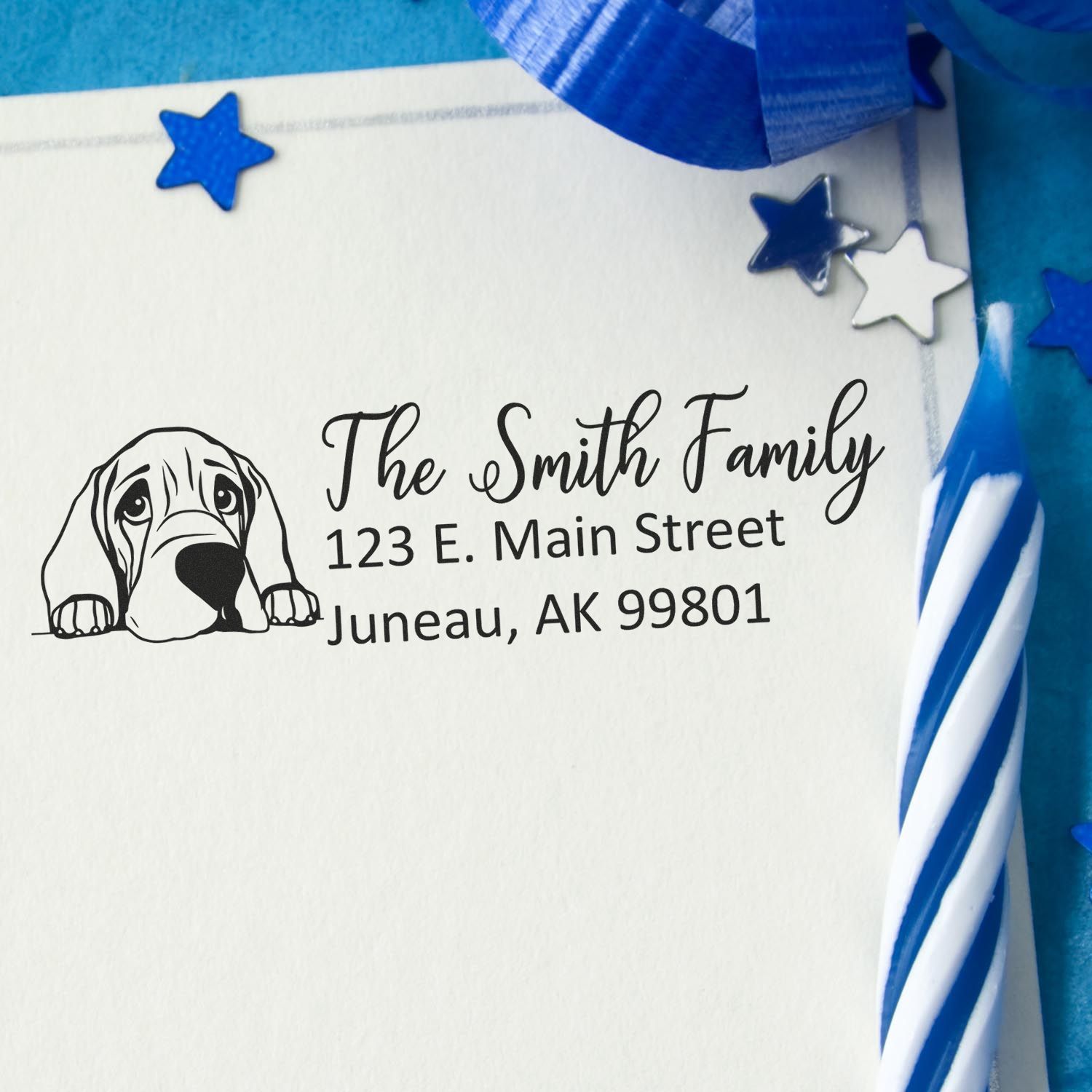 Bloodhound Pre-Inked Home Address Stamp