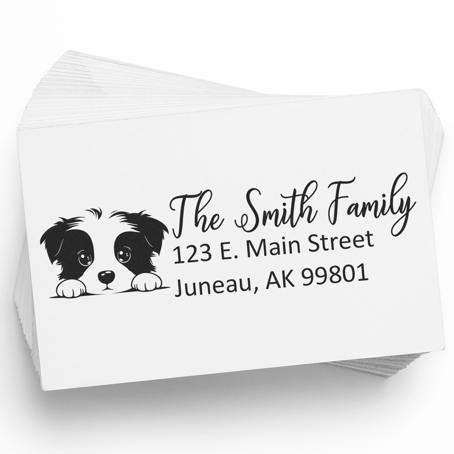 Slim Border Terrier Dog Mail Address Stamp